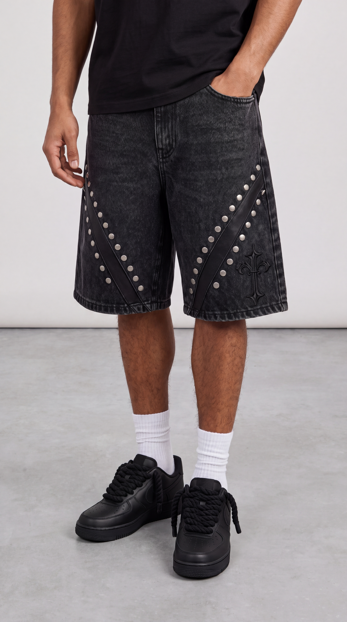 Obsidian Stud Shorts